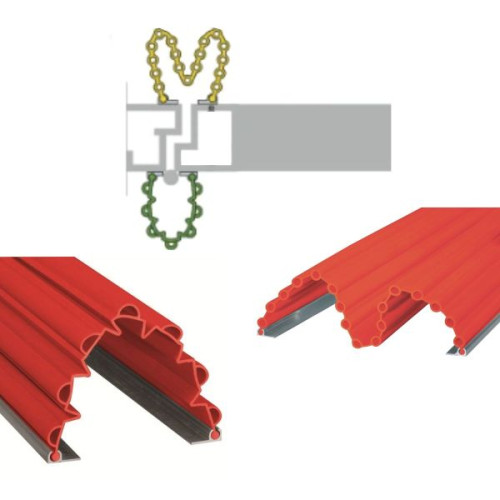 Pack anti pincement ouverture 90 ou 180 degrés rouge
