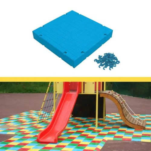 Dalles SEBS pour cours d'école et crèche au sol aire jeux