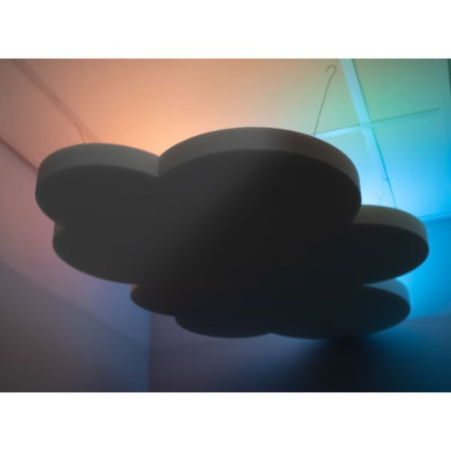 Nuage acoustique avec lumières sensorielles posé au plafond