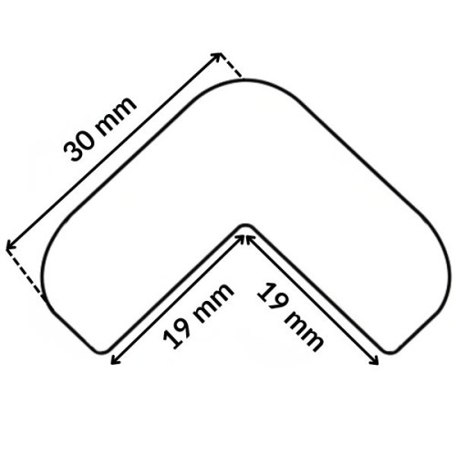 Schéma baguette de protection angle en liège