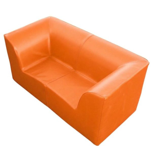Canapé adulte collectivité 2 places mandarine