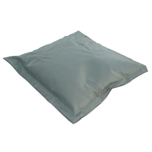 Pouf carré à billes 130 x 130 cm gris mulot
