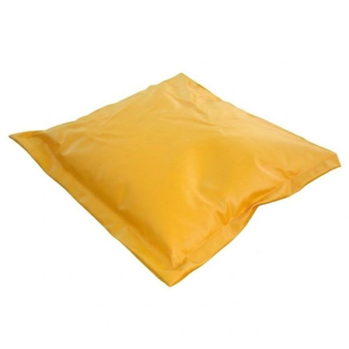 Pouf carré à billes 130 x 130 cm jaune