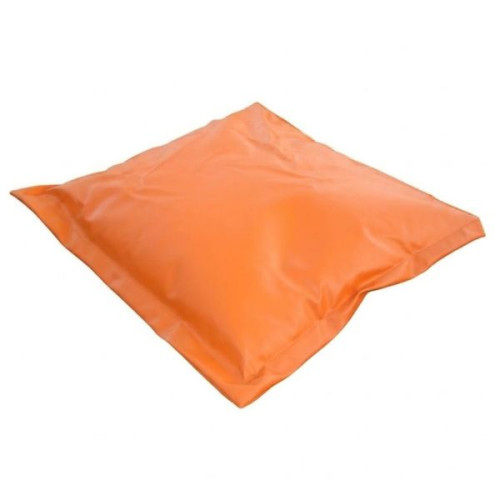 Pouf carré à billes 130 x 130 cm mandarine
