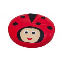 Grand coussin circulaire - Coccinelle