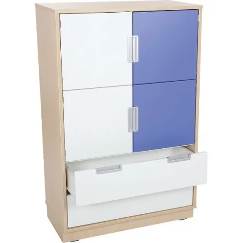 Meuble de rangement moderne et coloré