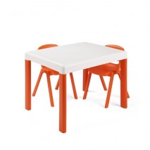 Ensemble 1 table et 2 chaises empilables