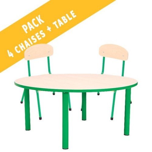 ENSEMBLE TABLE + 2 CHAISES POUR ENFANTS 