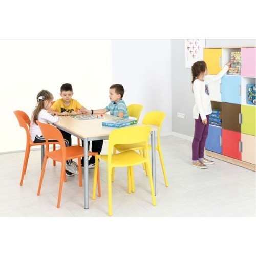 Pack 4 chaises scolaires colorées