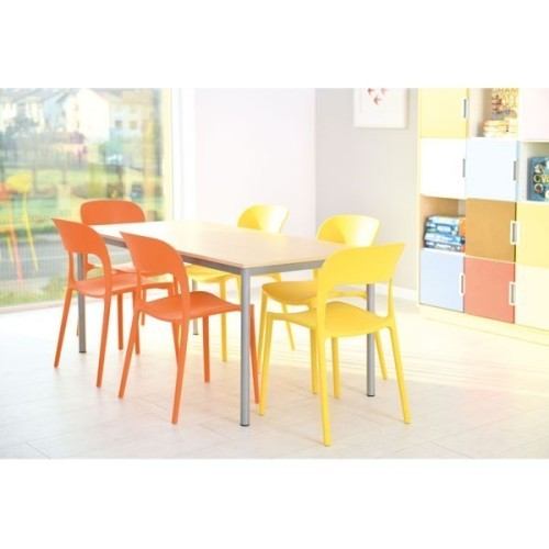 Pack 4 chaises scolaires colorées