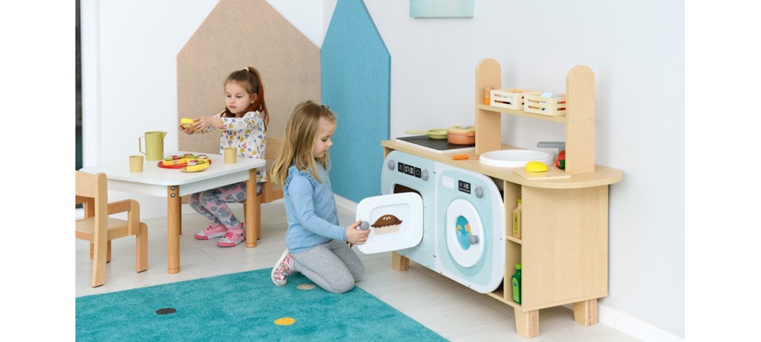 Service à Thé En Bois Pour Enfants - Présentoir Double Face Halloween - Cupcakes Et Desserts - 3 à 6 Ans