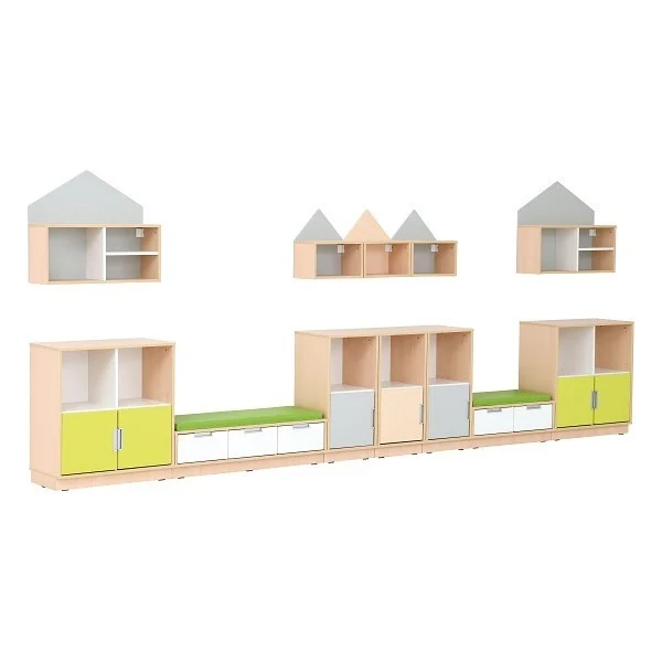 Casier maternelle pour ranger les jeux et les livres