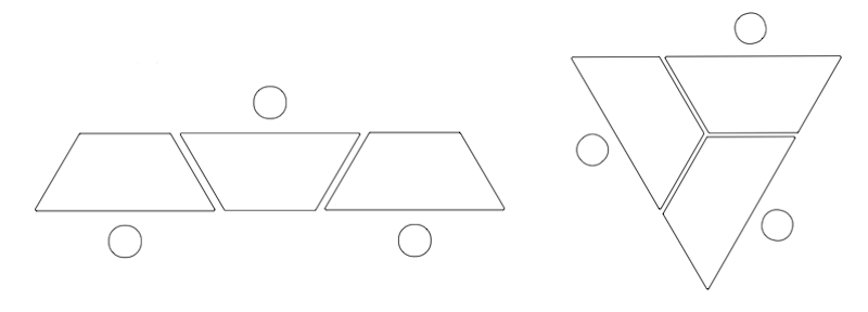 idées de configuration des tables trapèzes pour une classe flexible