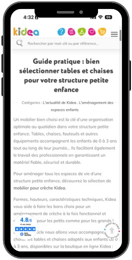 Guide d'achat de table et chaise pour les structures crèche