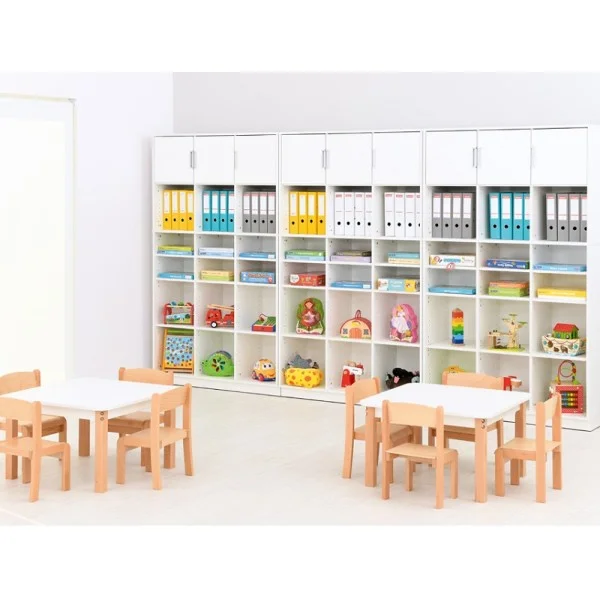 Meuble casier maternelle pour salle de classe et espace jeux