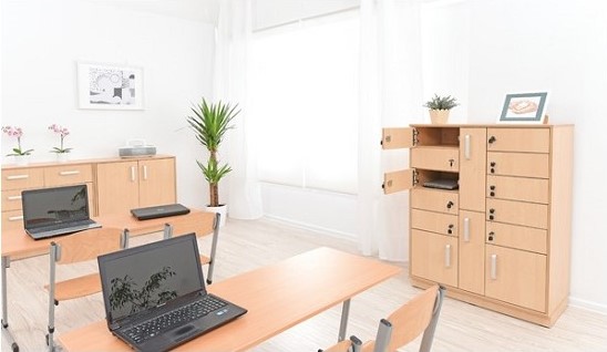 Meuble de rangement ordinateurs portables pour collège et lycée