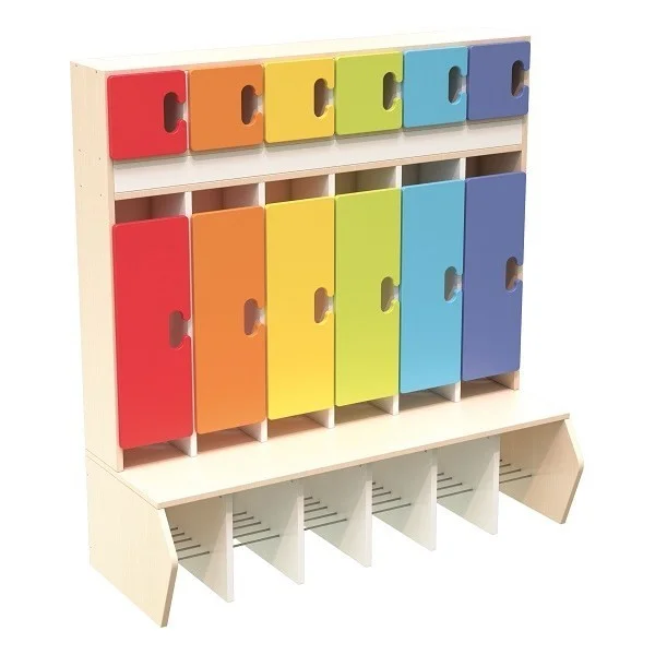 Vestiaire enfant ecole avec banc