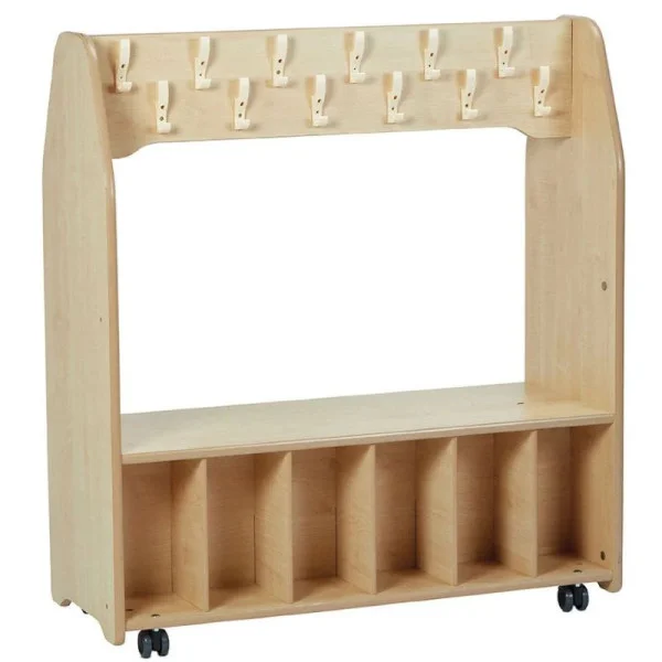 Vestiaire enfant mobile pour espace maternelle modulable