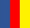 Bleu foncé - rouge et jaune