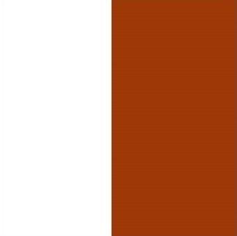 Piètement blanc et table marron