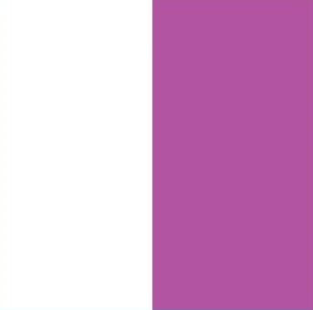 Piètement blanc et table violette
