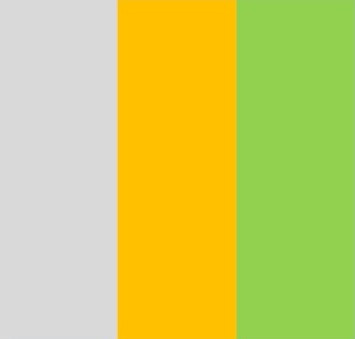 Orange, vert clair et gris clair